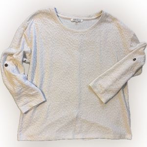 Cream oversized top by Rose + Olive size XL